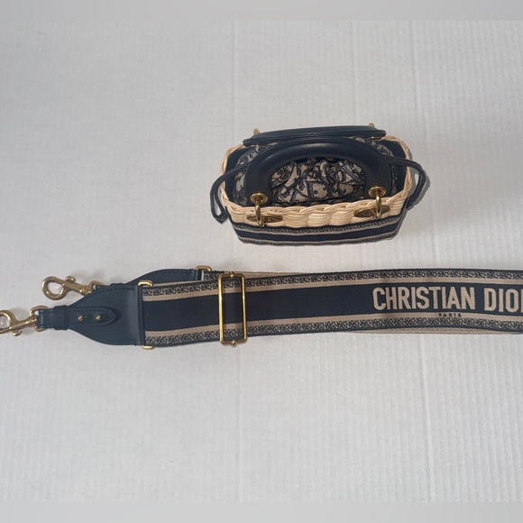 Dior Mini Lady Dior Wicker Basket Bag Oblique - Picture 4 of 9